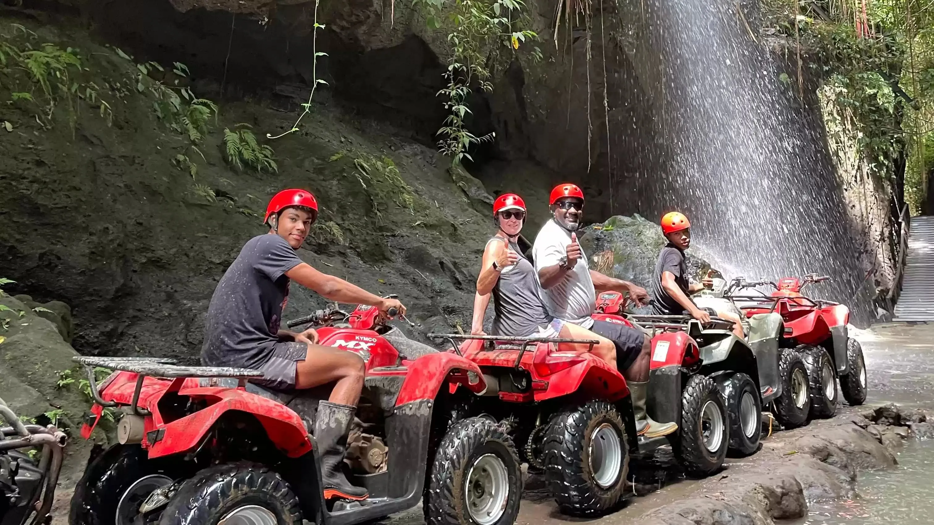 Ubud: Quad ATV Waterfalls & Barong Caves