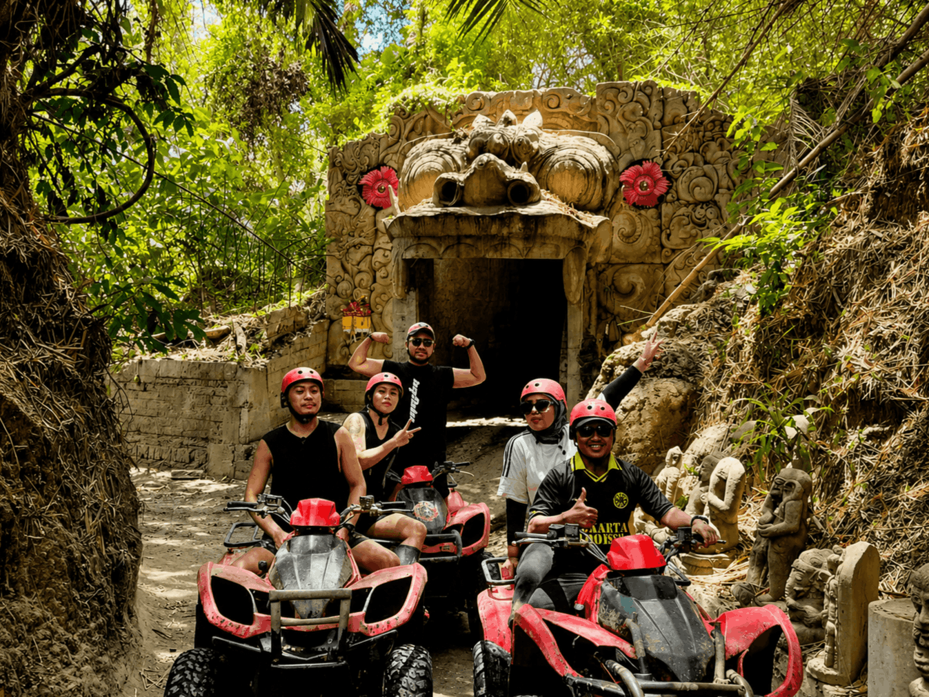 ATV Quad Bike Through Waterfall & Barong Cave