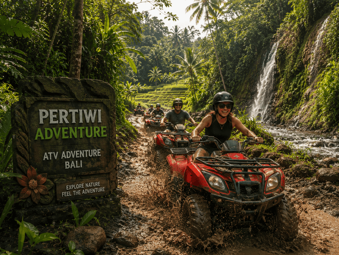 Bali ATV Quad Bike Adventure – Jungle, Waterfall & Mud Track Experience