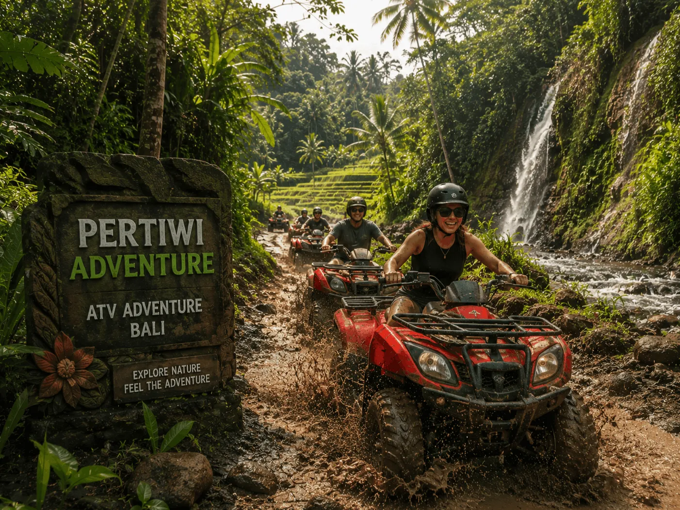 Bali ATV Quad Bike Adventure – Jungle, Waterfall & Mud Track Experience