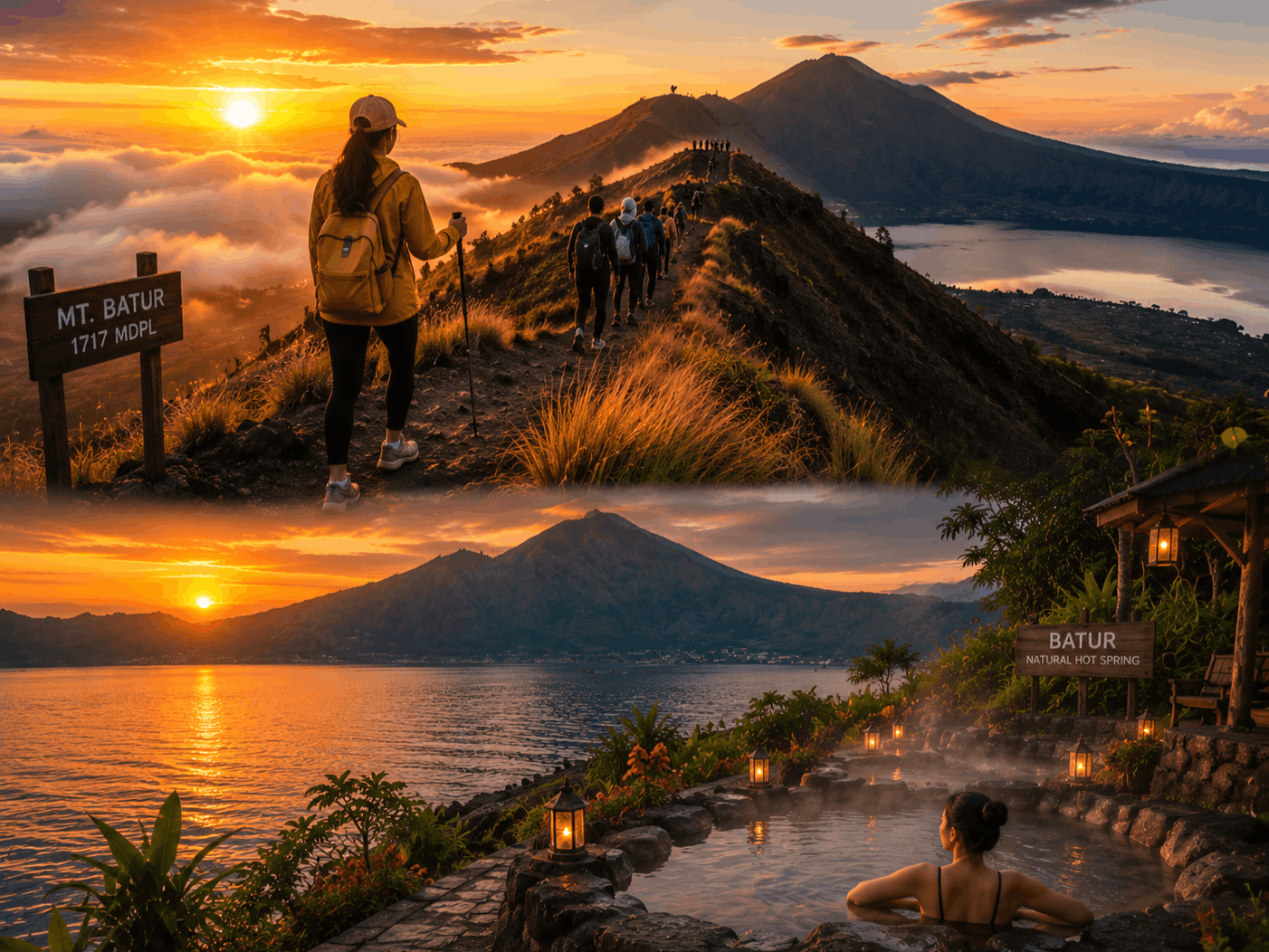 Mount Batur Sunrise Trekking & Natural Hot Spring Tour