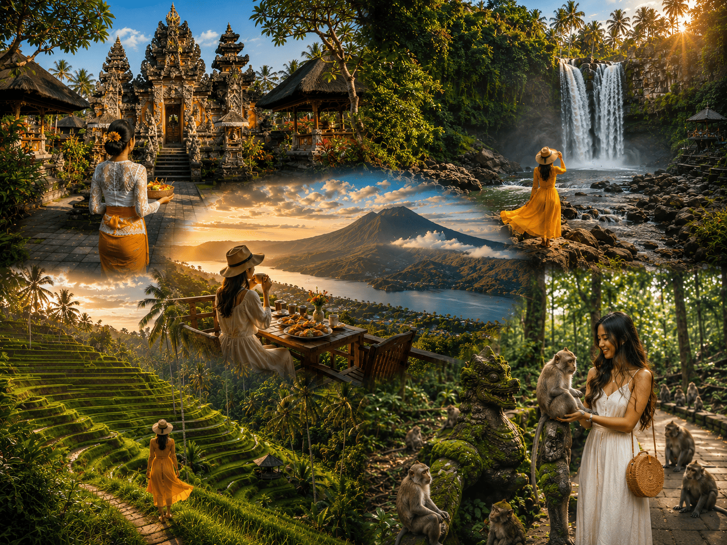 Bali Cultural Highland Loop – Batuan Temple, Tegenungan, Kintamani, Tegalalang & Monkey Forest